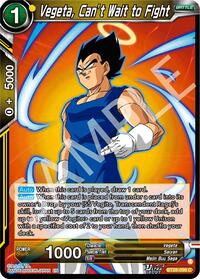 Vegeta, Can’t Wait to Fight card art