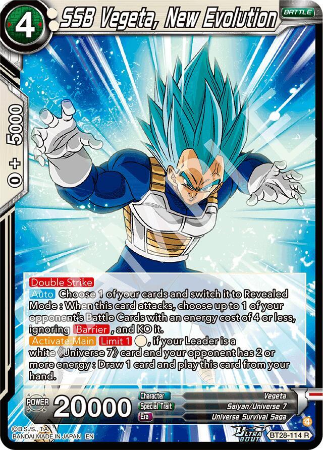 SSB Vegeta, New Evolution - Prismatic Clash - Dragon Ball Super