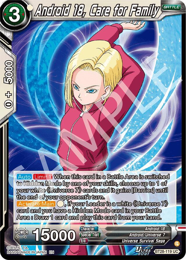 Android 18, Care for Family - Prismatic Clash - Dragon Ball Super