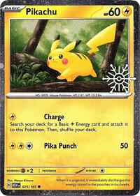 Pikachu - 025/165 (Holiday Calendar) #025/165 from Miscellaneous Cards & Products Pokemon card image