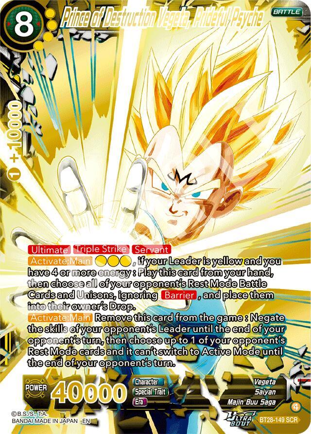 Prince of Destruction Vegeta, Prideful Psyche - Prismatic Clash