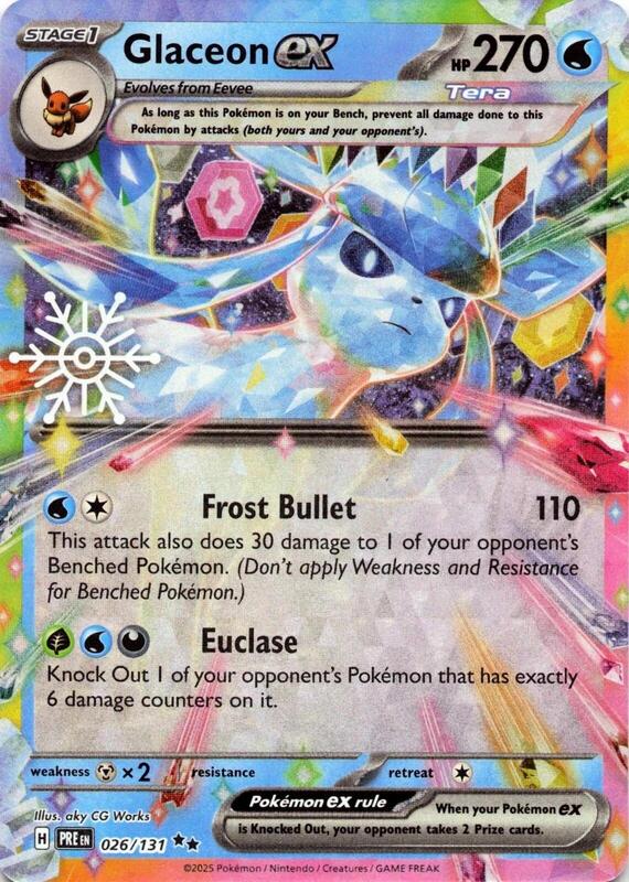 thumbnail image 2 of Glaceon 040/187 Master Ball Reverse Holo – SV8a Terastal Festival (Japanese, Pokemon TCG) – Near Mint Condition 2 of 4