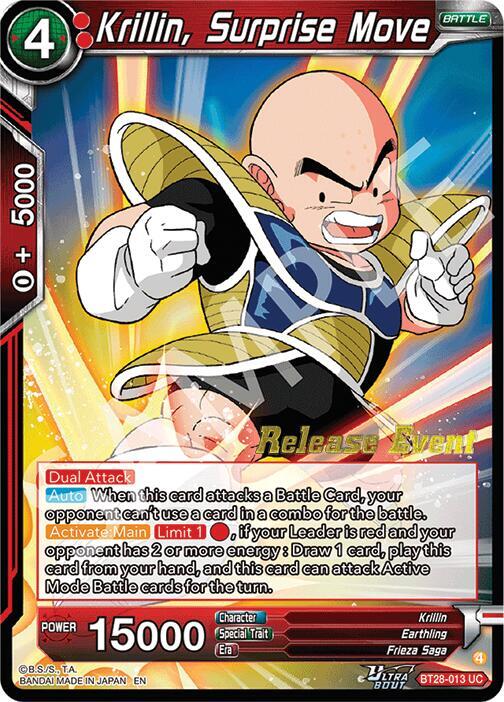 Krillin, Surprise Move #BT28-013 — Prismatic Clash Release Event