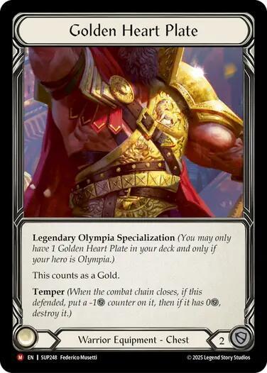 Golden Heart Plate - Super Slam - Flesh and Blood TCG - TCGplayer.com
