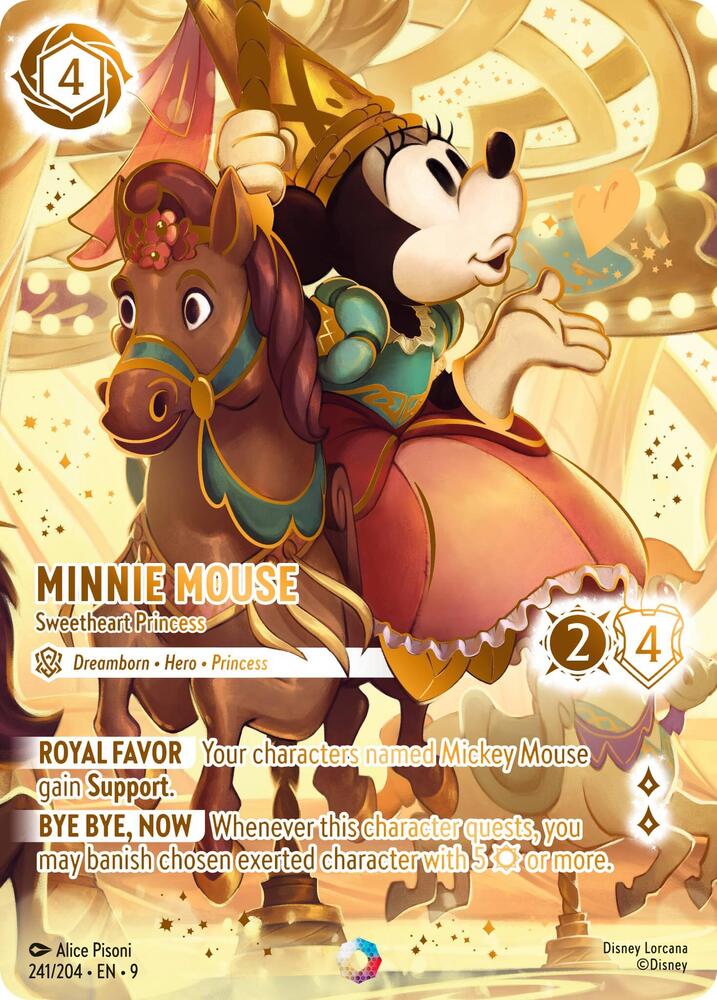 PSA10 Disney Lorcanaミニーマウス #206 3199 Disney Lorcana Into The Inklands Base Card #9/204 Minnie Mouse
