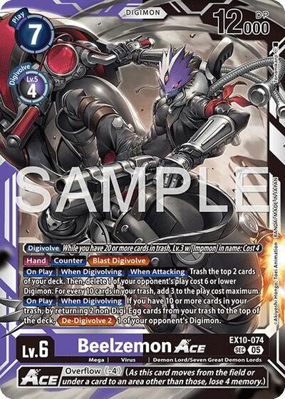 Beelzemon ACE Sinister Order card price
