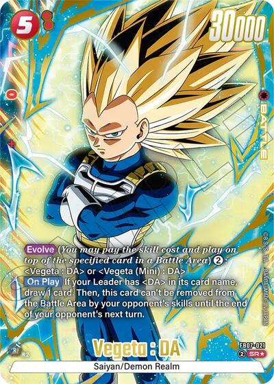 Vegeta : DA - FB07-021 (Alternate Art) card