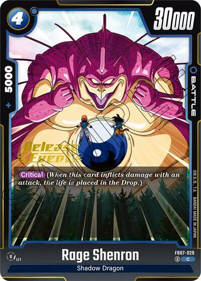 Rage Shenron - FB07-029 Wish For Shenron Release Event Cards Common Dragon Ball card — value and price