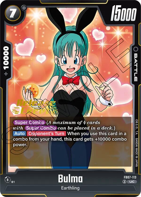 Bulma - FB07-113 - Wish For Shenron Release Event Cards - Dragon