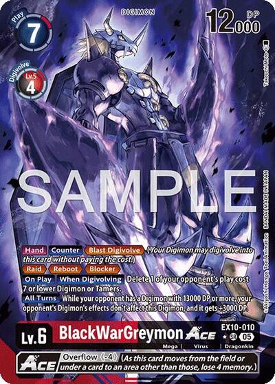 BlackWarGreymon ACE (Alternate Art) Sinister Order card price