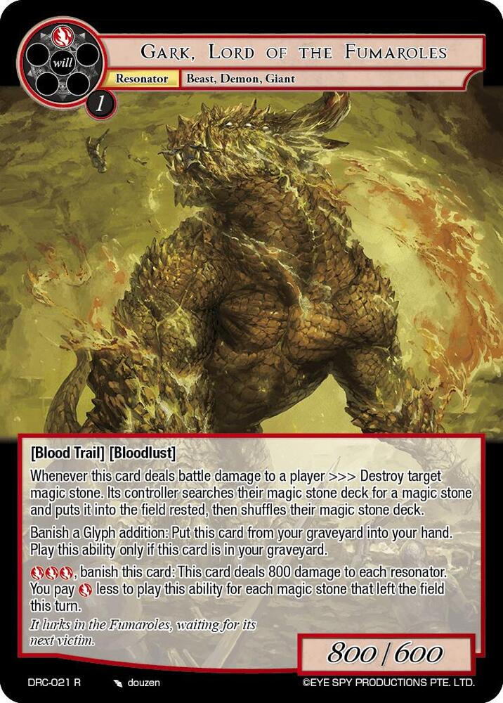 Gark, Lord of the Fumaroles
