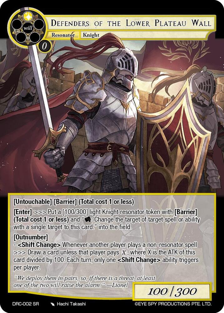 Defenders of the Lower Plateau Wall