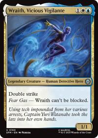 Wraith, Vicious Vigilante - Marvel's Spider-Man - Magic: The Gathering card
