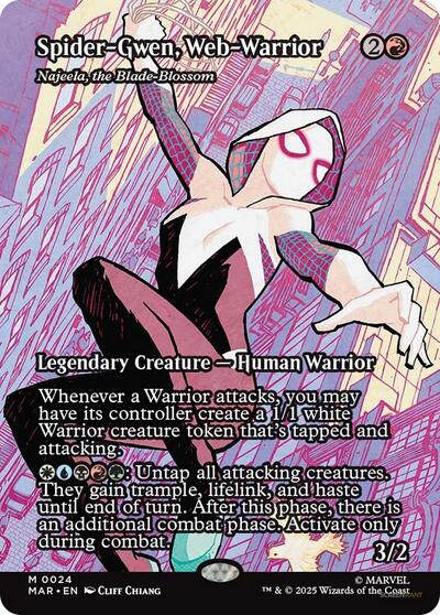 Spider Gwen Web Warrior Najeela the Blade Blossom Borderless