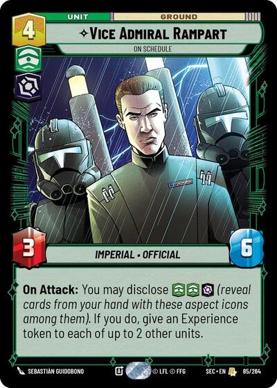Vice Admiral Rampart On Schedule