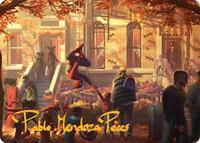 Friendly Neighborhood Art Card (Gold-Stamped Signature) - Art