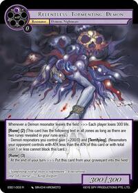 Relentless Tormenting Demon - Force of Will Evil Cluster Starter Deck 1: Valgott trading card