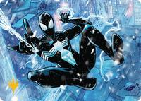 Spectacular Spider-Man (Black) Art Card (Gold-Stamped Planeswalker