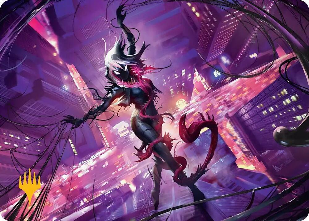 Gwenom, Remorseless Art Card (Gold-Stamped Planeswalker Symbol)