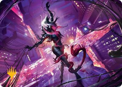 Gwenom, Remorseless Art Card (Gold-Stamped Planeswalker Symbol)