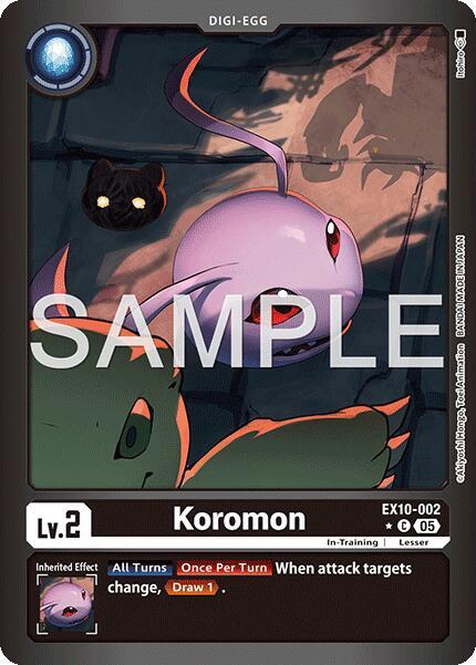 Koromon Limited Foil digimon card