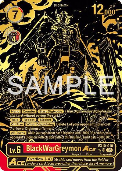 BlackWarGreymon ACE (Rare Pull) Sinister Order card price