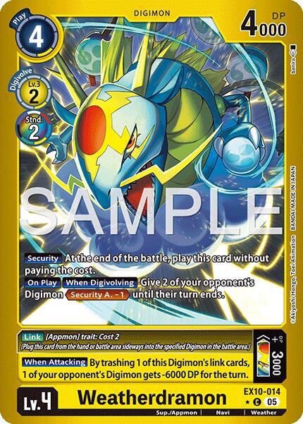 Weatherdramon Limited Foil digimon card
