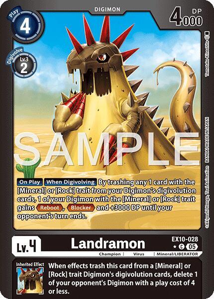 Landramon Limited Foil digimon card
