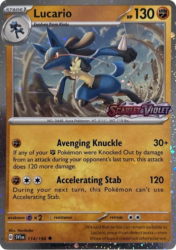Lucario (Scarlet & Violet Stamp) 114/198 from Miscellaneous Cards & Products