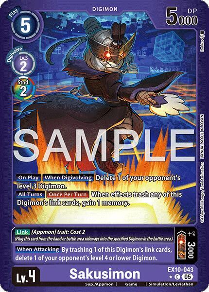 Sakusimon Limited Foil digimon card