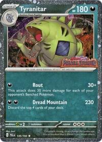 Tyranitar (Paldea Evolved Stamp) #135/193 from Miscellaneous Cards & Products Pokemon card image