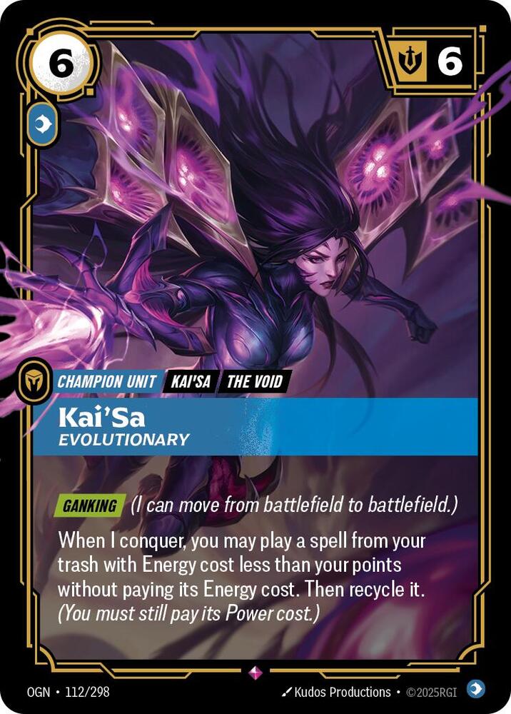 Kai'Sa - Evolutionary - Origins - Riftbound: League of Legends Trading Card  Game - TCGplayer.com
