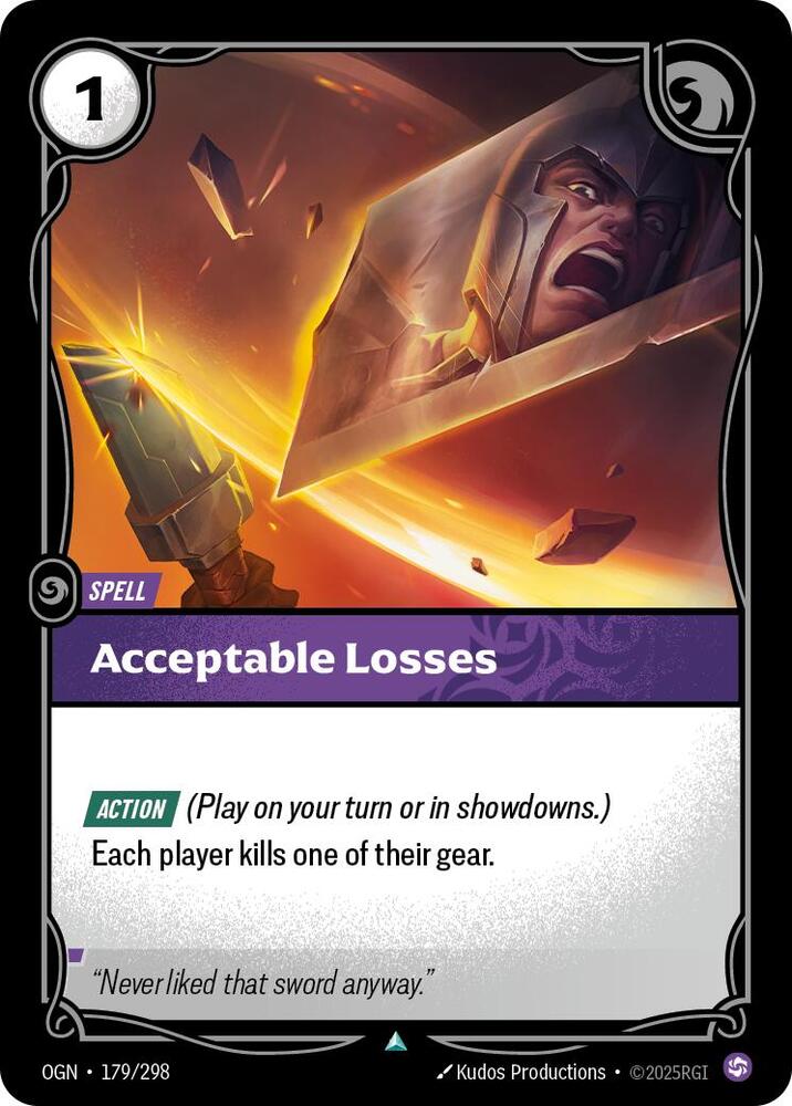 Acceptable Losses - Origins - Riftbound: League of Legends Trading