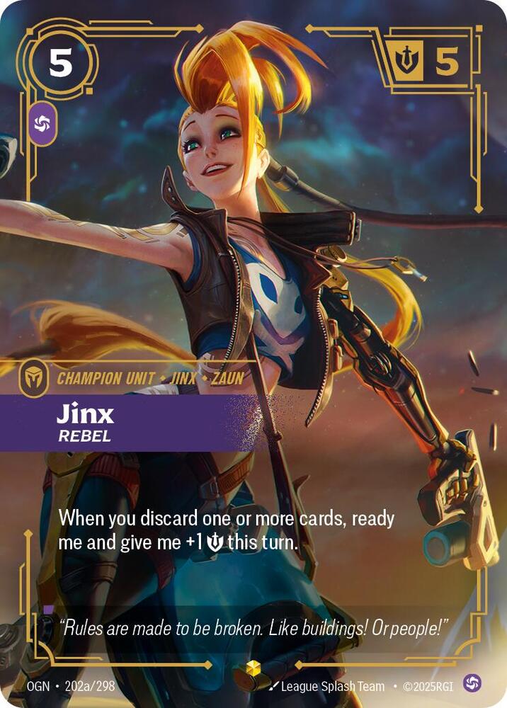 Jinx - Rebel (Alternate Art) - Origins - Riftbound: League of