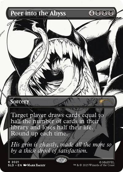 Peer into the Abyss (Secret Lair) from SLD #2021, Magic: The Gathering card