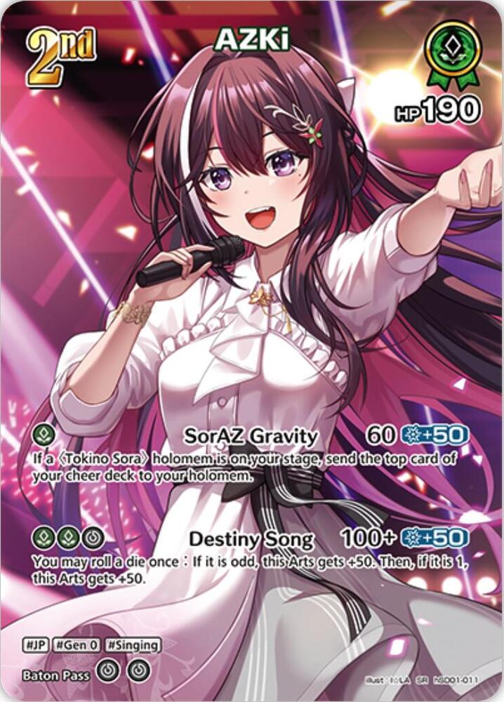 AZKi (SR) (hSD01-011) - Blooming Radiance - hololive OFFICIAL CARD