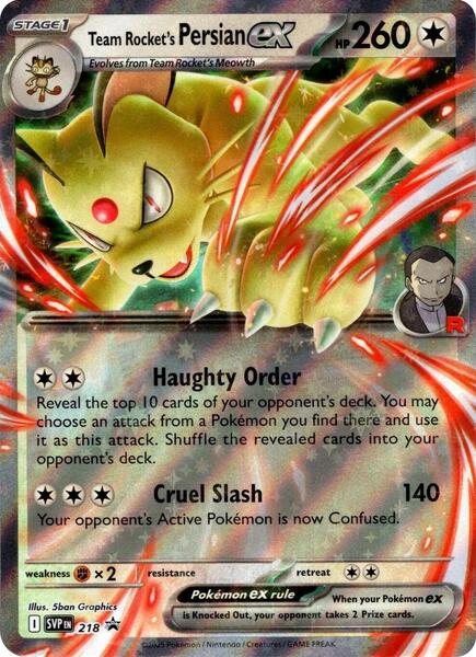 Team Rocket's Persian ex #218/102