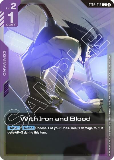 With Iron and Blood (ST05 Release Event) card