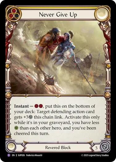 Never Give Up - Super Slam - Flesh and Blood TCG - TCGplayer.com