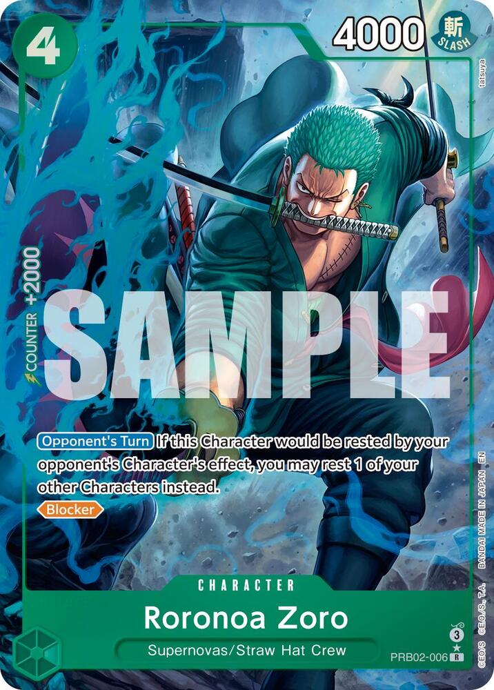 Roronoa Zoro PRB02 006 Alternate Art onepiece card