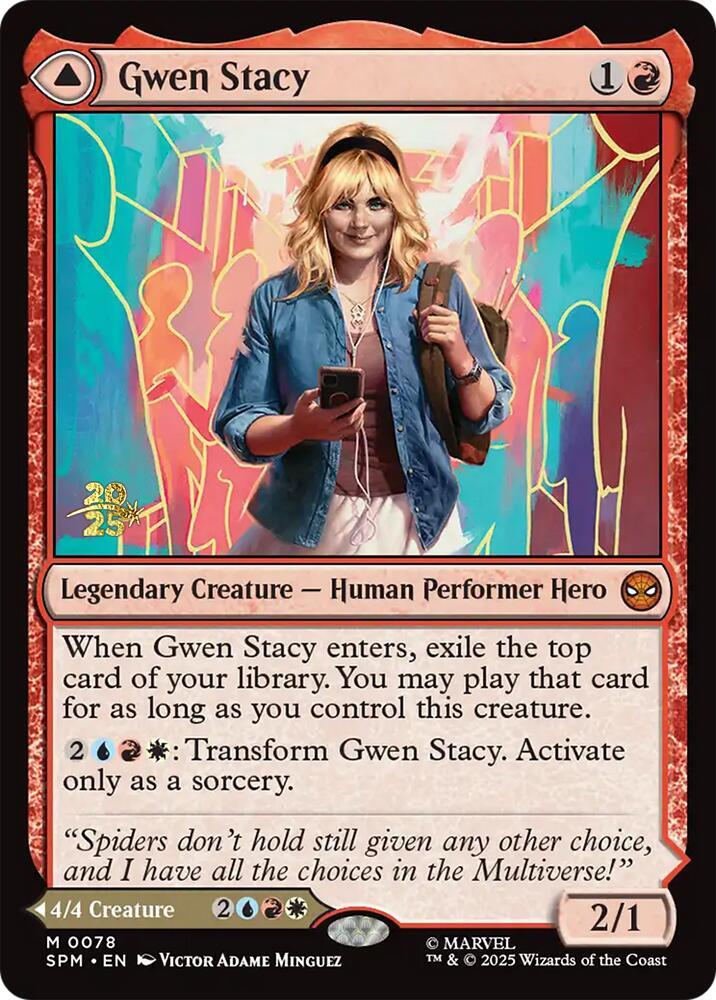 gwen stacy mtg card Gwen Stacy // Ghost-Spider [209] [Borderless] [Web-Slinger] [Marvel's  Spider-Man] [Foil] – Face to Face Games main image 1