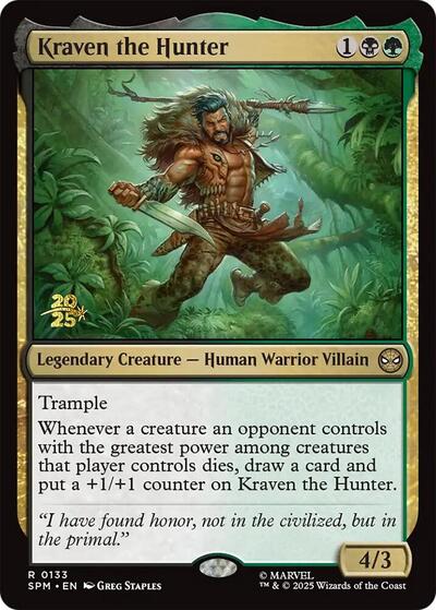 Kraven the Hunter (Prerelease) from PSPM #133s, Magic: The Gathering card
