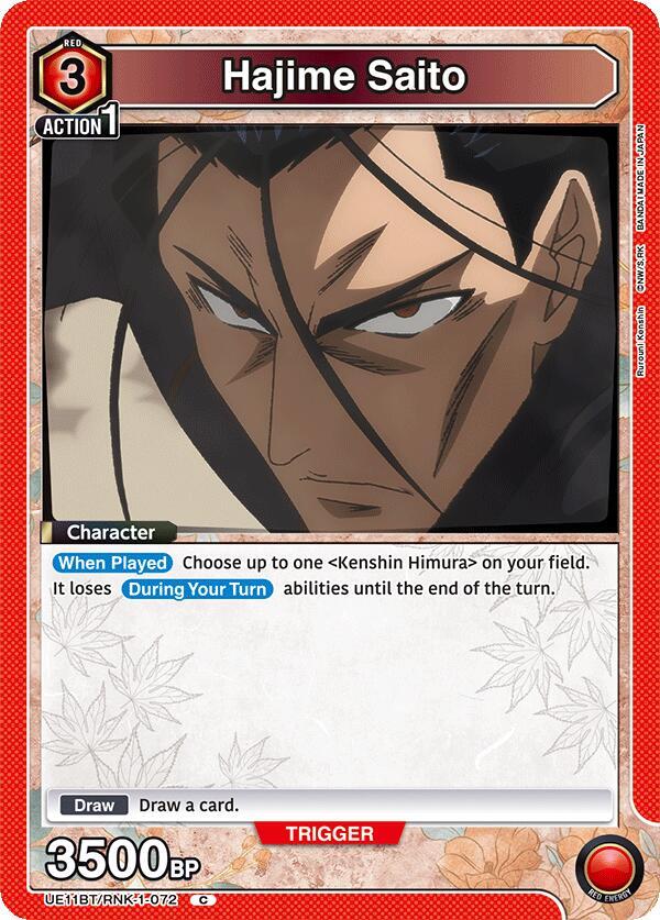 Hajime Saito (072) - UE11BT: Rurouni Kenshin - Union Arena
