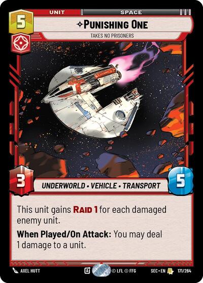 Punishing One - Takes No Prisoners card