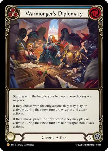 Warmonger‘s diplomacy Flesh and blood Warmonger's Diplomacy - Super Slam - Flesh and Blood TCG