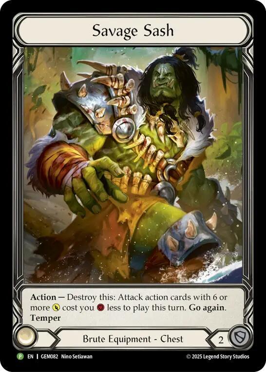 【Savage Sash】RF 1枚 FaB Savage Sash - GEM Pack 3 - Flesh and Blood TCG - TCGplayer.com