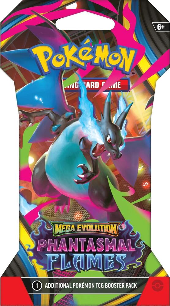 thumbnail image 2 of Pokémon TCG Phantasmal Flames Sleeved Booster Pack – 2025 Mega Evolution, English, Factory Sealed 2 of 4