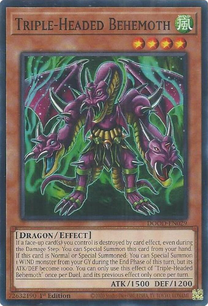 Triple-Headed Behemoth - Doom of Dimensions - YuGiOh - TCGplayer.com