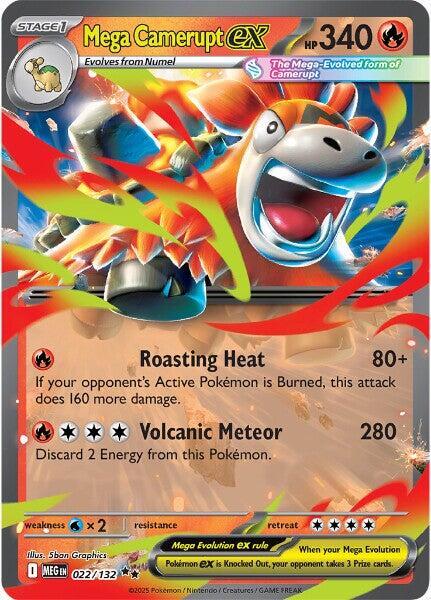 Mega Camerupt ex - 022/132, ME01: Mega Evolution
