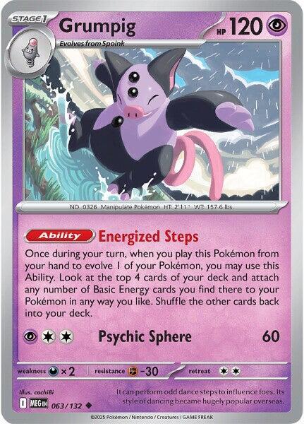 Grumpig 063/132 from ME01: Mega Evolution